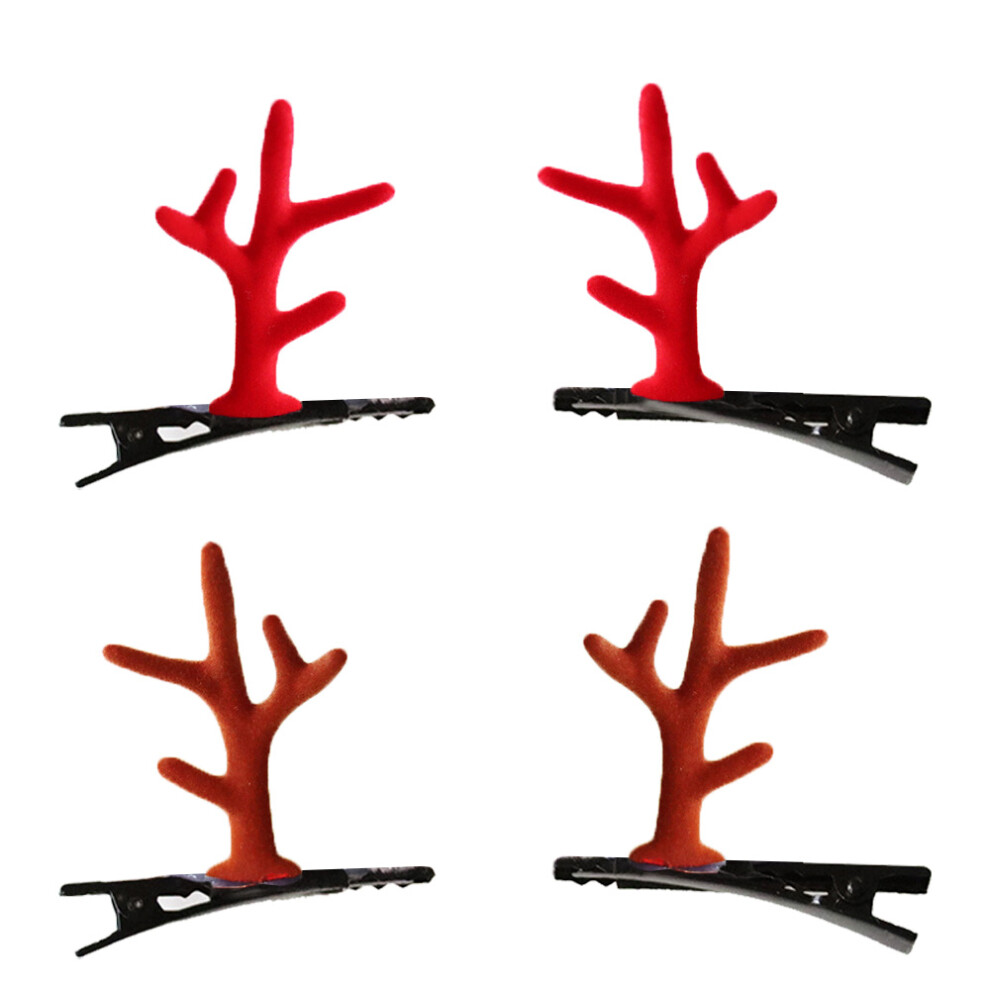 Stylish Hair Accessories For Women And Girls, Reindeer Antlers Christmas Hair Clips Add Festive Atmosphere To Your Look, Quality Materials Guarantee
