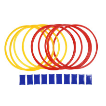 Set di cerchi di agilità componibili per movimenti dinamici, opzioni di gioco versatili. Anelli per velocità e agilità con connettori per