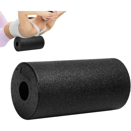 Foam Roller Density Construction 30cm Length 2In1 Hollow Column Foam Roller Set Lightweight Portable Black 1
