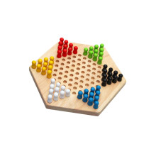 Chinese Lady Wooden Plugs Birthday Party Game Learning Toy Chinese Checkers