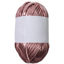 Fil brillant de 43,74 yards, fil à tricoter métallique,-or rose