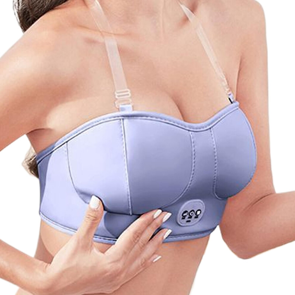 Wireless Breast Enlargement Device with Heat and Vibration, 3D Lifting Massage Bra for Firmness