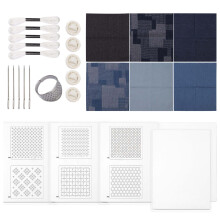 Needlework Set with Jeans Fabric Thread Stitching-Combination A