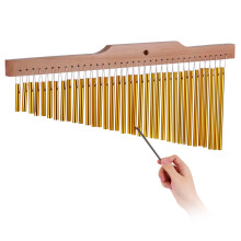 Chimes Wind Chimes Bar Chimes 36 Note Aluminium Alloy Bar Glockenspiel Wooden Bars (Gold)