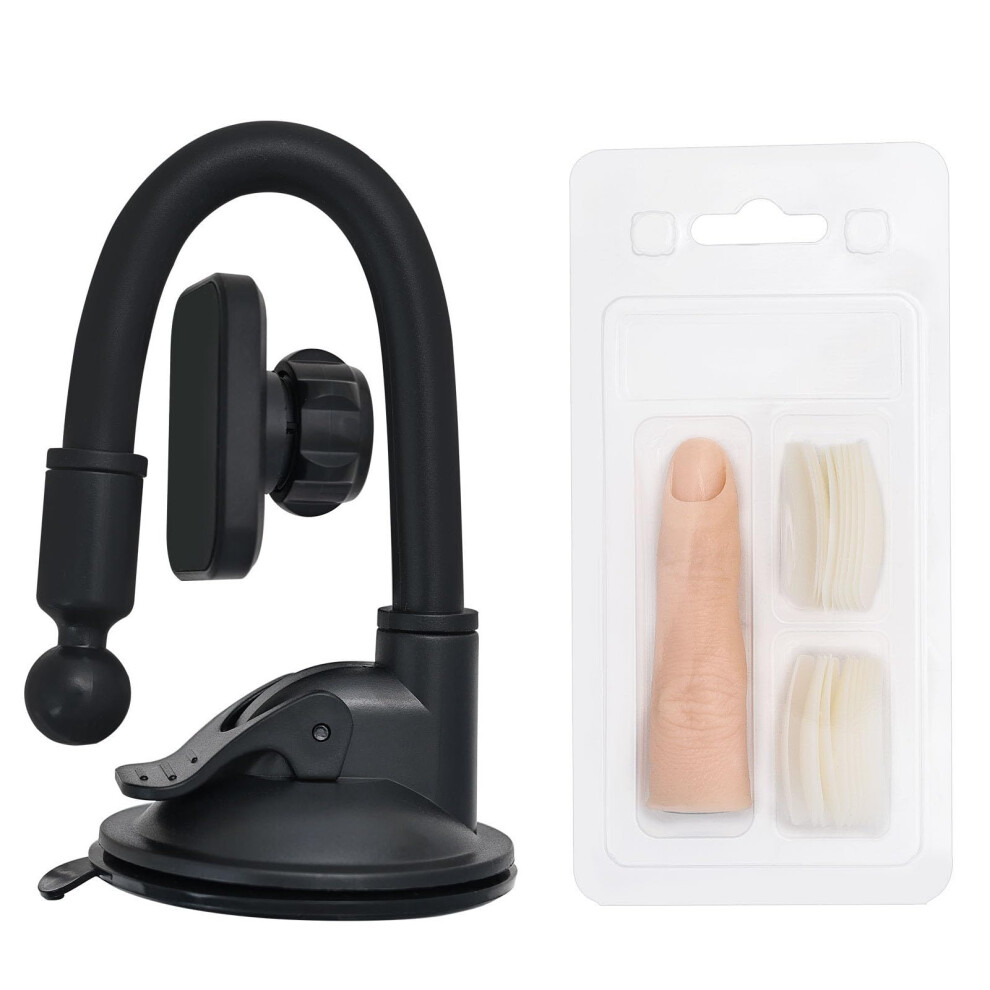 Practice fingers for acrylic nails, manicure tools, silicone benders, fake fingers with nail tips.