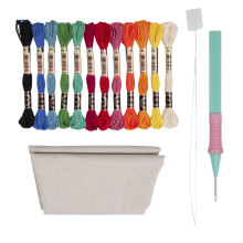 Punching Needle Embroidery Cloth Set with 12-Combination 3