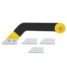 Angled Design Grout Remover Tile Cleaning Tool With Ergonomic Handle And Sturdy Blade Premium Material Easy To Control Replacement Blades Included