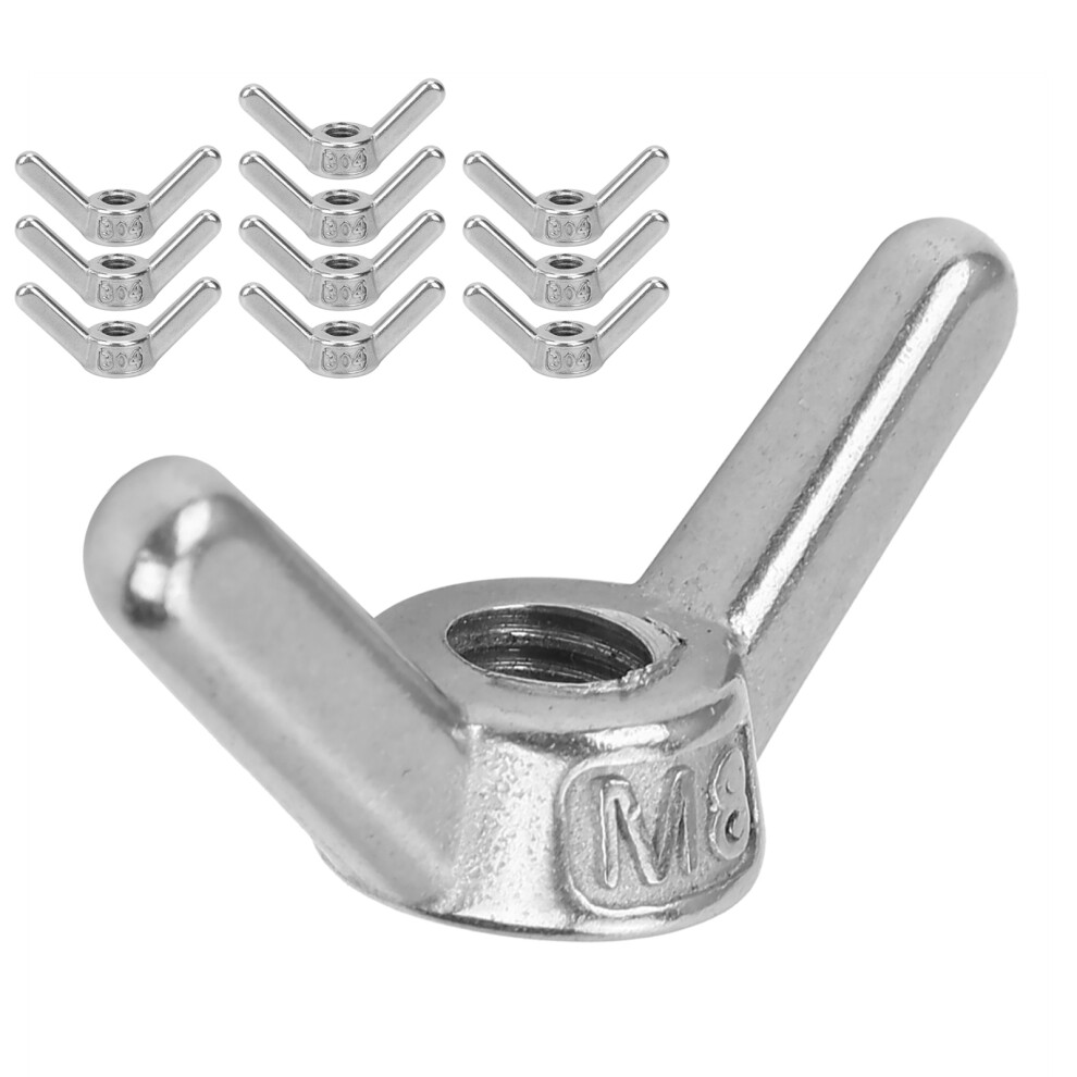 Stainless Steel M8 Claw Nut 10Pcs Fastener Fittings For Furniture & Machinery 3291379350668