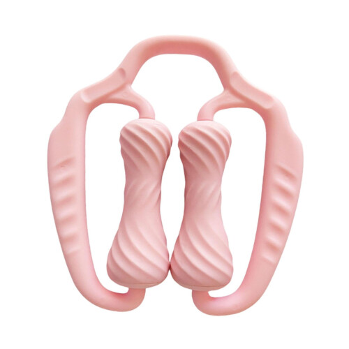 Wheel Massage Roller Leg Roller Forearm Calf Roller Hand Held Muscle Roller Stick Pink