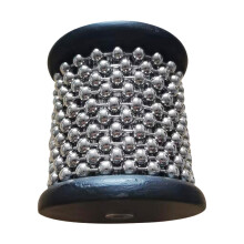 Cabasa Percussion Metal Beads Cabasa Handheld Instrument Wooden Hand Shaker 6.5cm