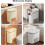 Hanging Kitchen Trash Can Wall Mounted Compost Bin with Lid for Under Sink SpaceSaving Waste Disposal 2