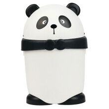 Panda Trash Can with Cute Design, Small Lidded Garbage Bin for Kids Bedroom and Home Use