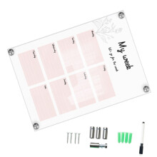 Monthly Planner Whiteboard Sign for Wall Front Door Hanging Board