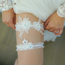Leg Ring Belts Set Stretch Stocking Handmade Embroidery Lingerie Accessory Floral Rhinestone Style White 4056 Cm 2Pcs