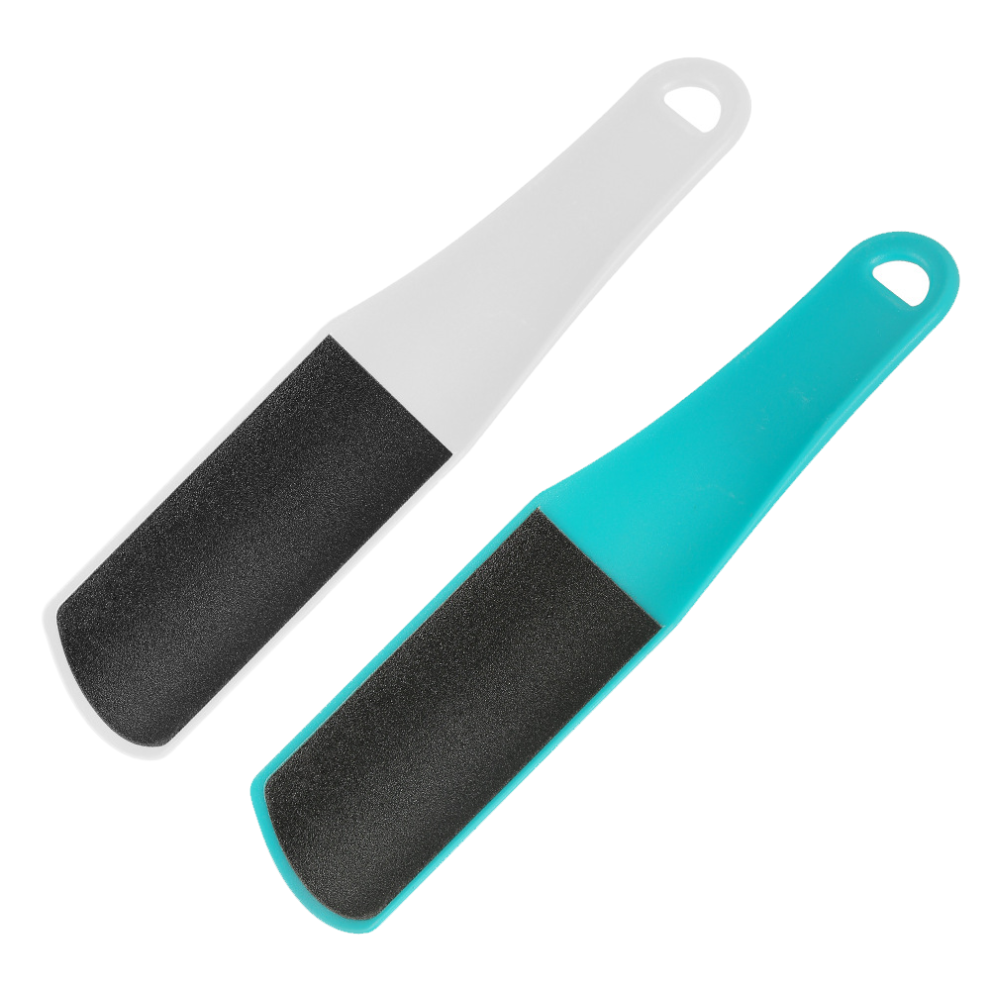 Foot Rasp For Callus Removal, Double Sided Foot Smoothers With Curved Foot File Scrubber, Non-Slip Beech Wood Handle, Washable & Reusable, For Dry An