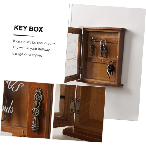 Wall Mounted Key Holder, Entryway Organizer, Easy Install Key Box for Home Key Storage 2