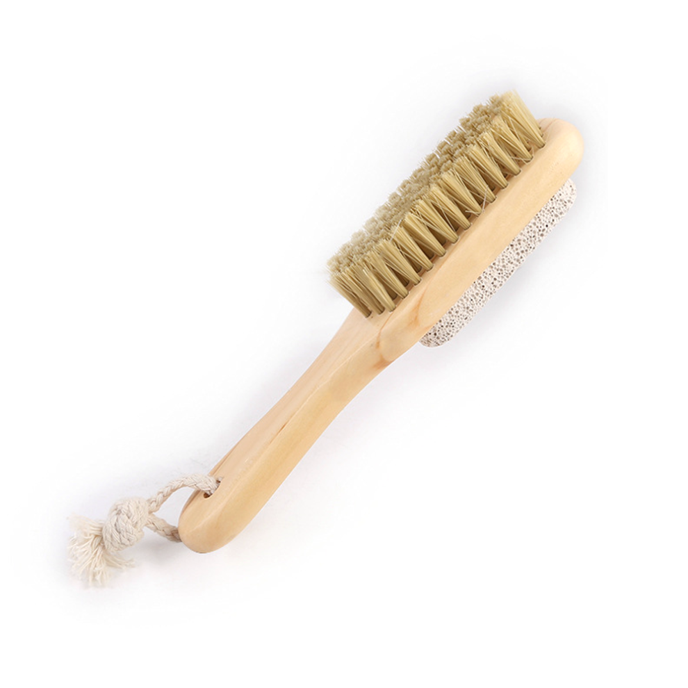 Floating Stone Foot Scrubber For Callus Corn Foot File Remover, Hand & Foot Clean Wooden Fingernail Brush (Proper Size For Travel And Daily Home Use)