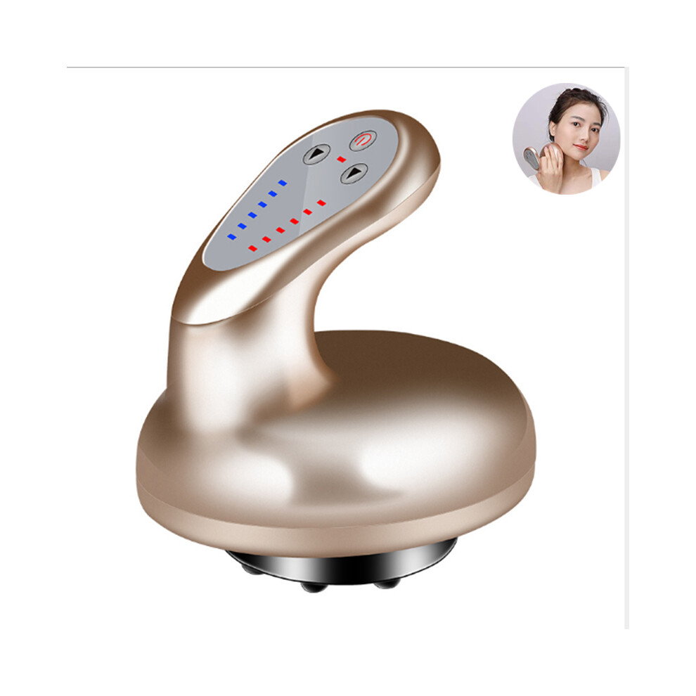 Golden Electric Scraping Massager, Heating Function Multi-Function Massage Nodes, For Personalized Home Spa Experience (1Set) For Halloween Parties