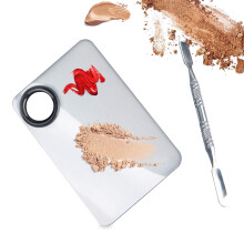 Stylish Stainless Steel Makeup Palette, Foundation Blender & Nail Art Station, Eye Shadow Mixer - Easy Cleaning & Durable For Halloween Parties