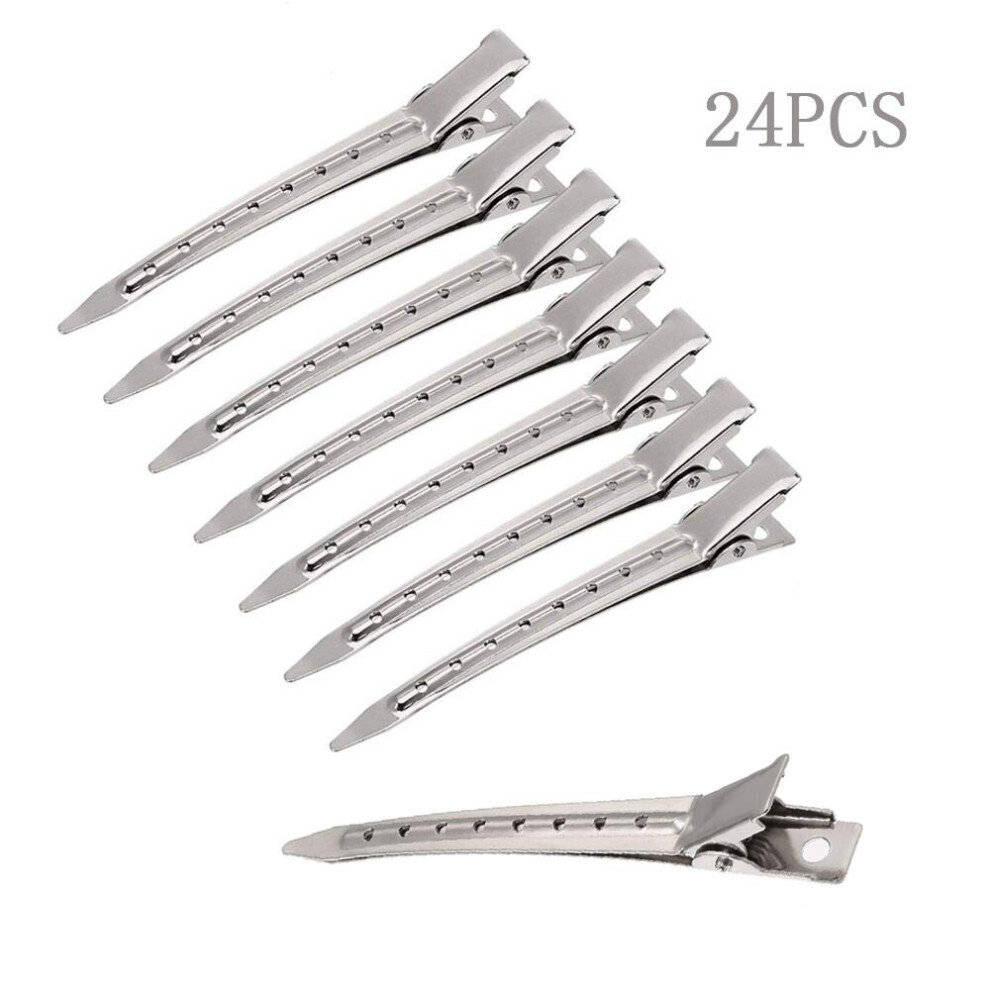 Unisex Versatile Use Hair Sectioning Clips, Diy Hairpins 3.3 Inch Alligator Curl Clips With Holes For No Crease Hair Clips And Firm Grip, Thin But Sturdy Ru
