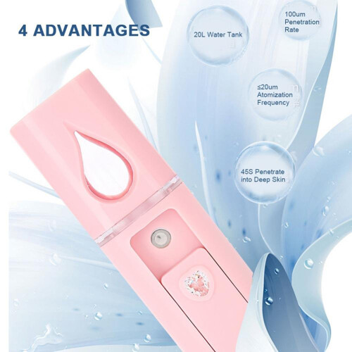 Nano Facial Mister, Υπερηχητική Νανοτεχνολογία, Φορητός Μίνι Ατμομάγειρας για Πλήρη 2