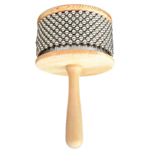Cabasa 4.5 Inch Stainless Steel Wood Handle Latin Percussion for Band Music Training, Hand Percussion Instruments, Hand Percussion Instruments