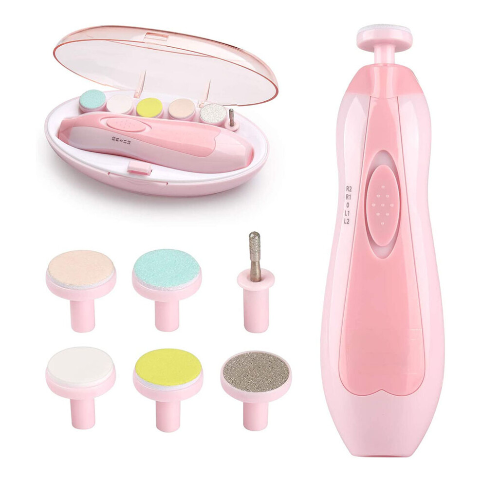 Portable Baby Nail Trimmer, Electric Nail File With Soft Led Front Light, Ergonomic Shape For Safe And Effective Nail Grooming, Complete With Grindin