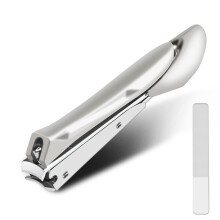 Nageltrimset Deluxe, met brede bekopening, nanoglazen vijl, ergonomisch ontwerp en robuuste constructie, voor dikke nagels, geleverd in een