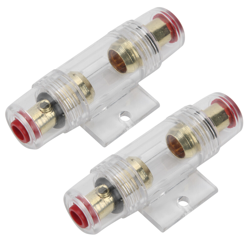 Car Audio Agu Fuse Holder 2Pcs With 60A 80A Fuses For 4 6 8 Gauge Wire 12V-24V 7891379353650