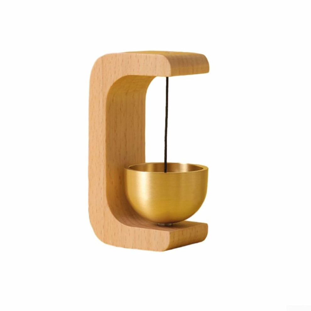 Wooden Doorbell With Wind Chimes Magnetic No Wiring Beech And Black Walnut Color Yellow Or Brown Home Wall Decor 9199774585002