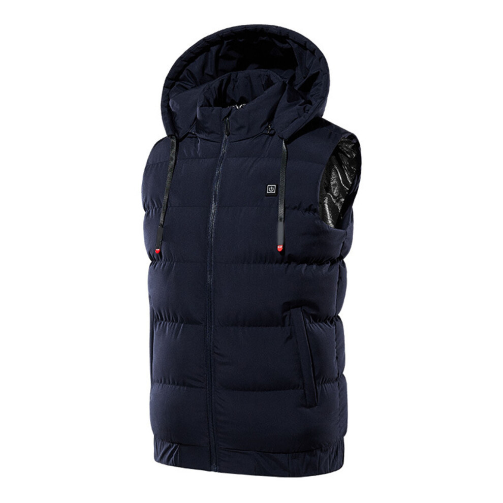 Adjustable Hooded Heated Vest With 9 Heating Zones, Lightweight Wind Resistant Quilted Puffer Vest Down Alternative Insulation Waterproof Finish Suit