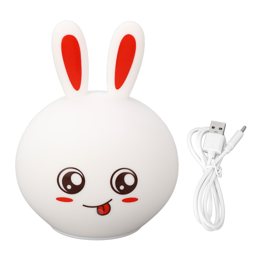 Light Soft Silicone Bunny Night With Tap Control, Rechargeable Sleep Buddy For Kids, Dimmable 16 Colors Kawaii Lamp For Bedroom Decor For Nightclubs