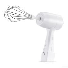Wireless Hand Mixer with Stand Compact Cordless Electric Mixer for Baking White