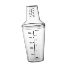 Cocktail Shaker with Leakproof Design, Clear 500ml Drink Mixer for Home Bar Party and Travel