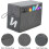 Waterproof PVC Sewing Machine Dust Cover with Storage Pockets, Foldable Grey Design 2