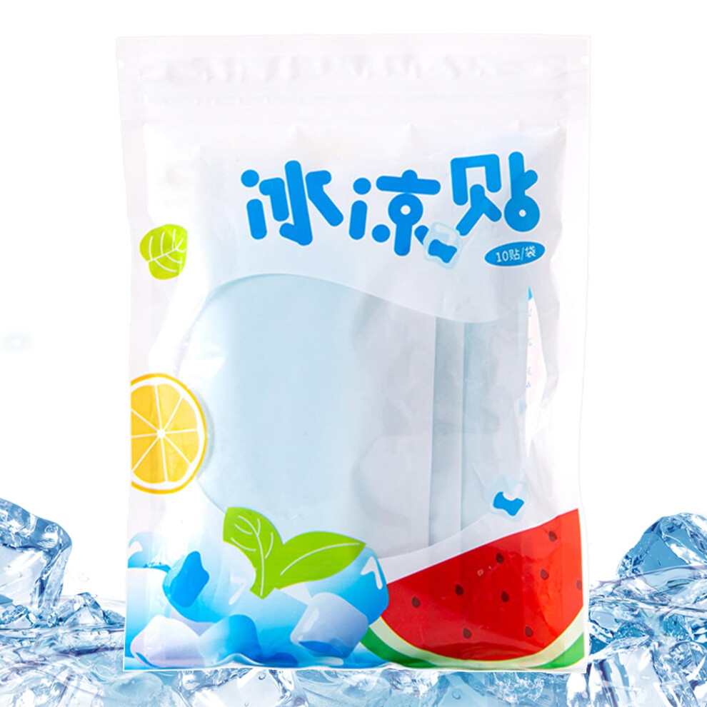 Cooling patches for hot weather, discomfort relief, longlasting, portable, 10 pieces