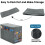 Waterproof PVC Sewing Machine Dust Cover with Storage Pockets, Foldable Grey Design 3