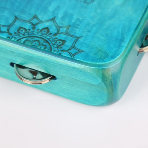 Cajon Trommel, unique sound, embedded guitar strings, comes with bag (blue) 1