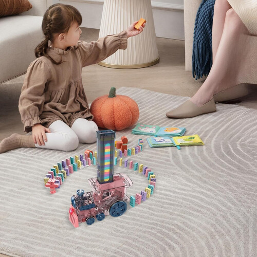 Domino Train Automatic Domino Train Machine Creative Domino Fun Train 1