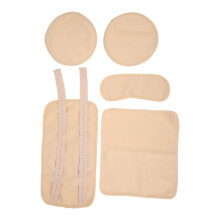 Ensemble de 4 bandages en huile de ricin : wraps réutilisables et ajustables pour le cou et la taille