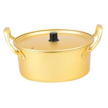 Korean Ramen Pot Aluminum with Dual Handles for Stovetop Soup Noodles Rapid Even Heating