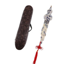 Hulusi Chinese Gourd Flute Hulusi C/Bb Key Porcelain Gourd Flute Hulusi with Case (C)