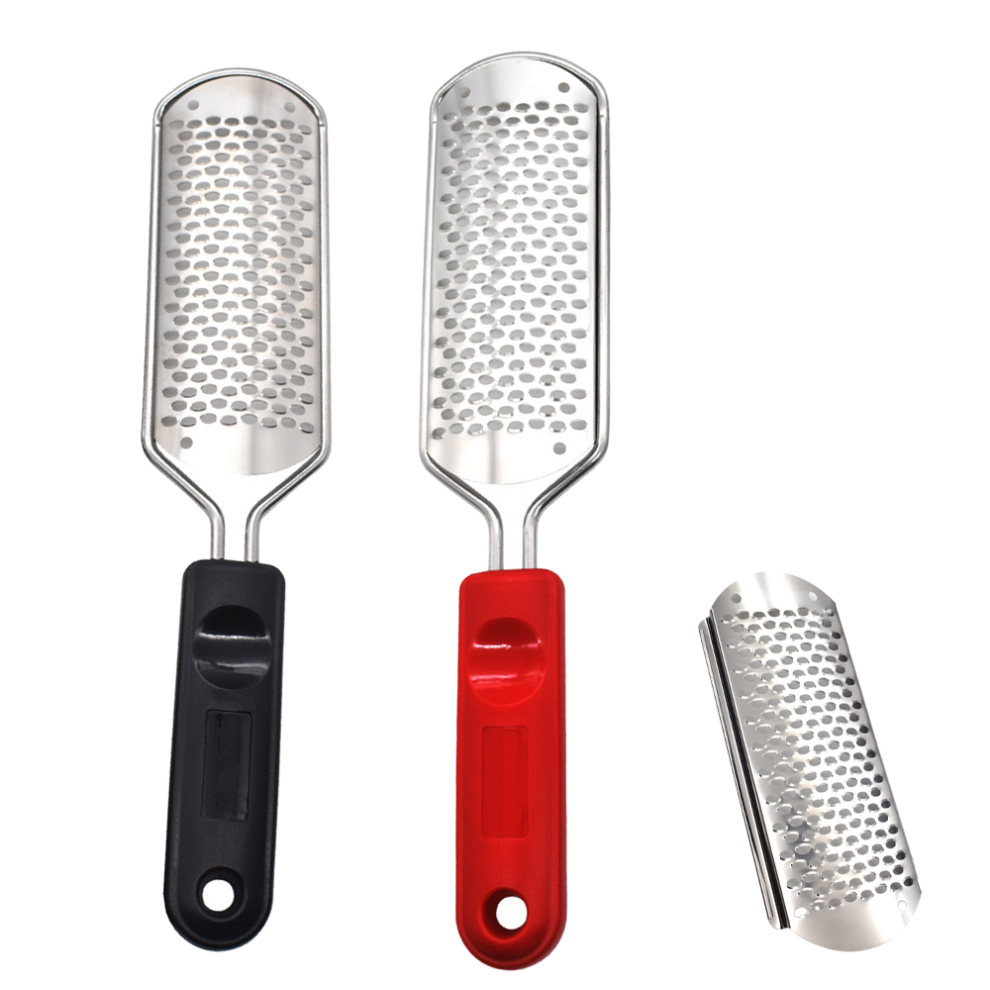 Stainless Steel Foot Scrubber, Ergonomic Non-slip Handle for Wet and Dry Feet, Professional Pedicure Rasp Gentle Motions Required For Nightclubs