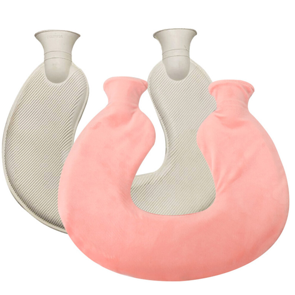 Versatile Hot Water Bottles, Pain Relief With Eco-Friendly Natural Rubber, Soft Cover, Long-Lasting Heat Retention For Cold Nights, Easy To Use, Leak
