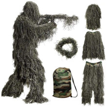 Ghillie Suit Camouflage for Hunting, 3D Desert Camouflage Clothing, Sniper Gear for Airsoft and Photography Hide