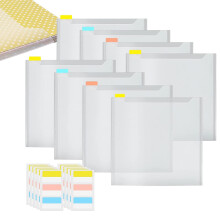 12x12 Scrapbook Paper Organizer with Sticky Index Tabs, Durable Storage Box (8 Organizers  30 Tabs)