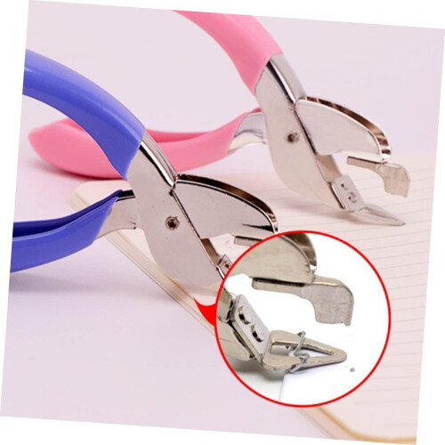 Handheld Binder Clip Remover Universal Nail Puller for Office and School NonSlip Grip Blue Color Practical Stack Remover Tool 2