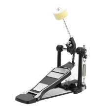 Drum Pedal with Drum Wool Beater, Aluminum Alloy Single Drum Pedal for Drum Set, Includes Drum Dampener Gel Pads and Mute Pads, Lightweight Design