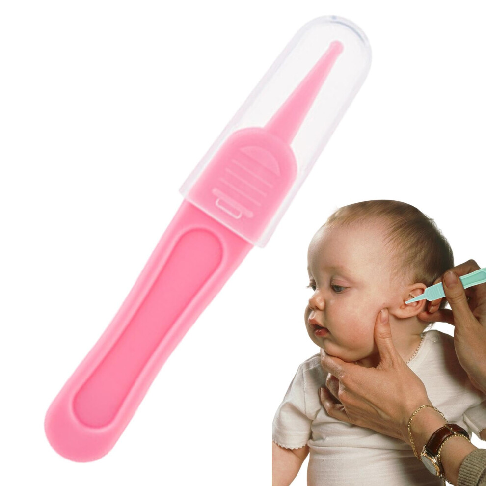 Kid Booger Picker, Booger Remover for Toddlers, Safe and Easy Nose and Ear Device (Pink)