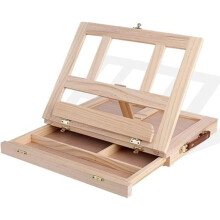 Wooden Table Easel Portable Sketch Easel Artist Desk Drawing Board Stand Easel Watercolor Oil Painting Art Supplies